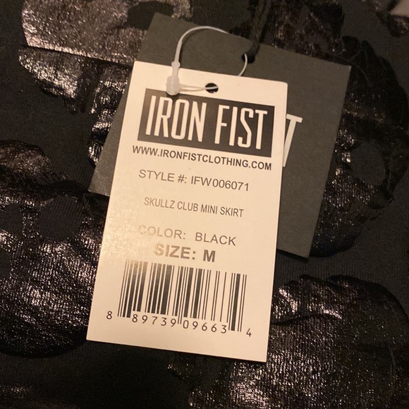 NWT Iron Fist Black Skullz Club Mini Skirt M - Picture 3 of 3